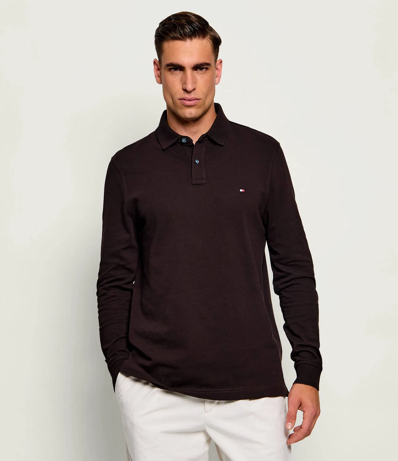 Поло с длинным рукавом Tommy Hilfiger, Marrone