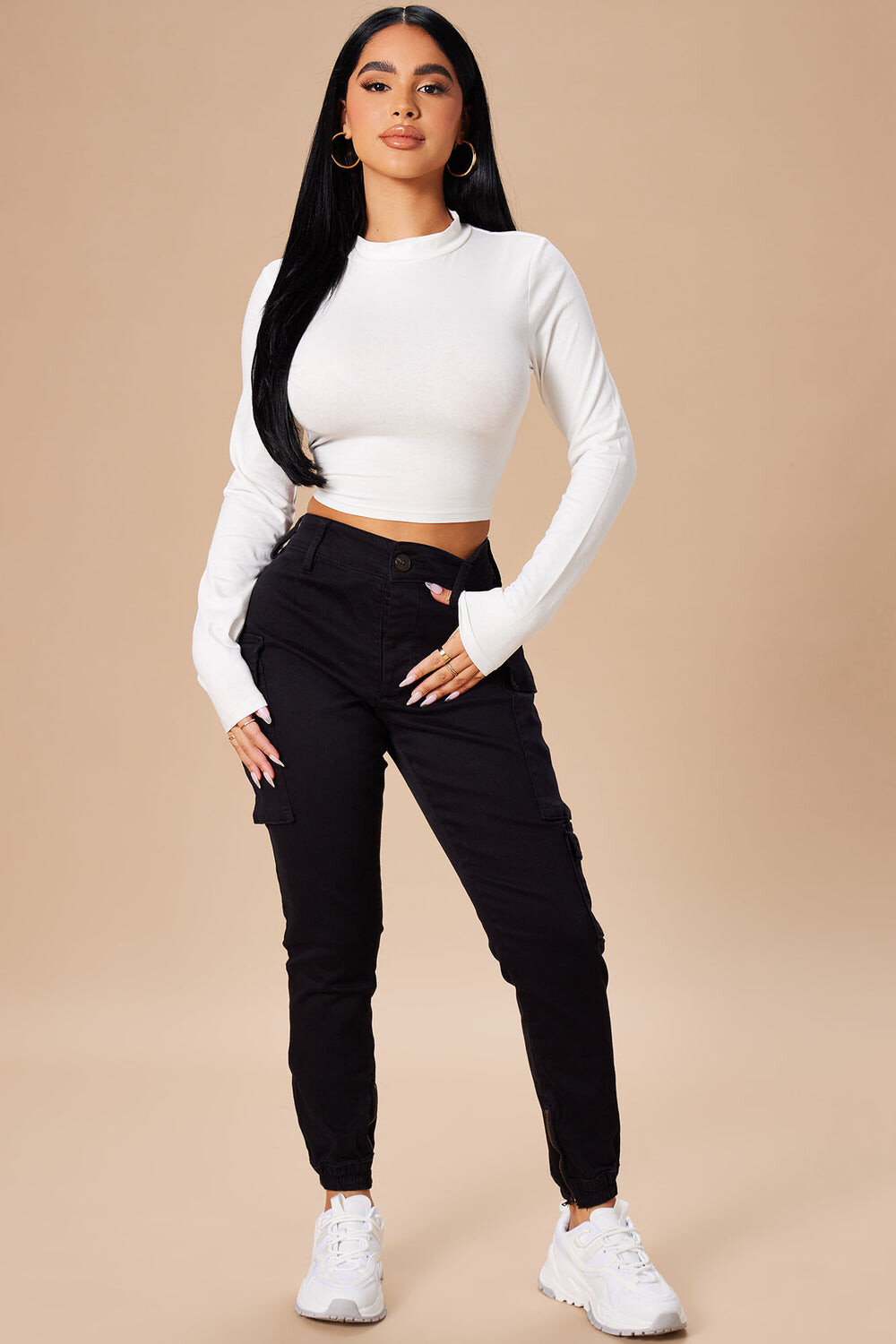 

Брюки карго Fashion Nova Q707C, черный