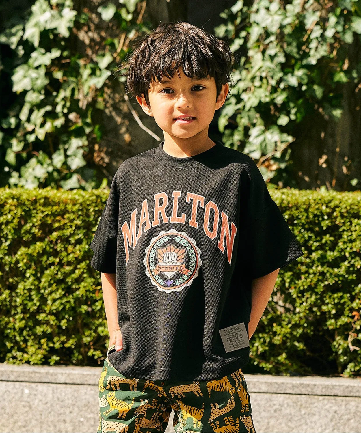 Детская футболка с принтом College Variation Mesh Short Sleeve F.O.KIDS, Black