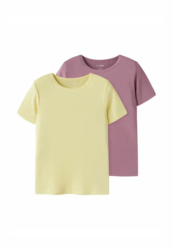 Комплект из 2 футболок хлопковых Basic T-shirt Two Soon Pastel Yellow, желтый — фото 3
