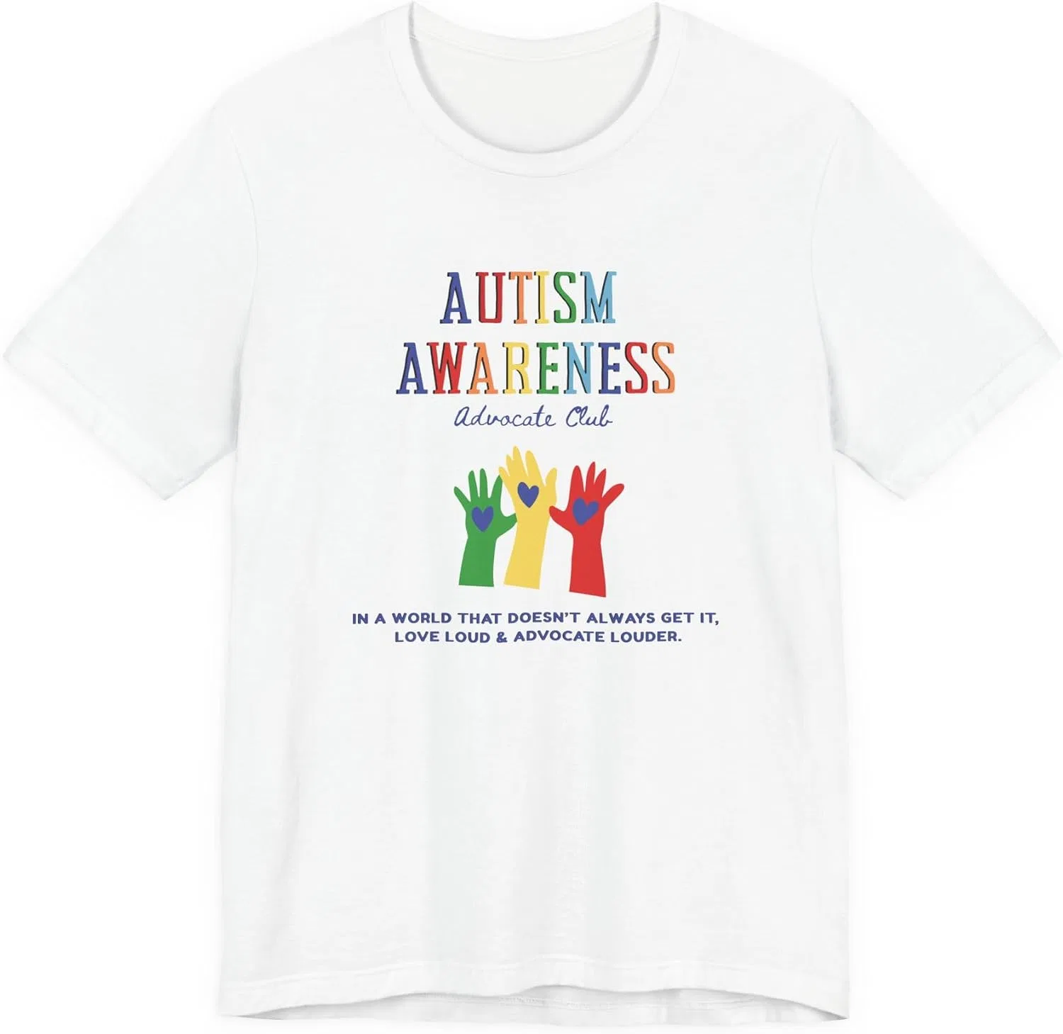 Мужская футболка с принтом Autism Awareness Social Club Advocate, White