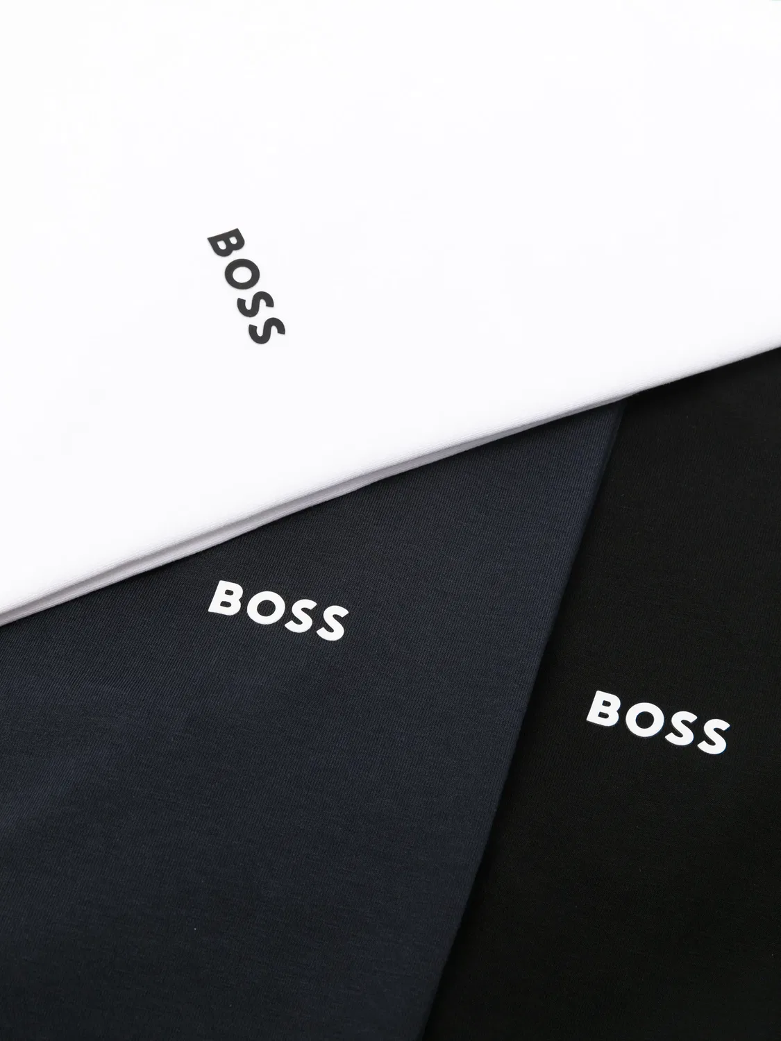 Комплект из трех футболок с логотипом Boss, белый — фото 3