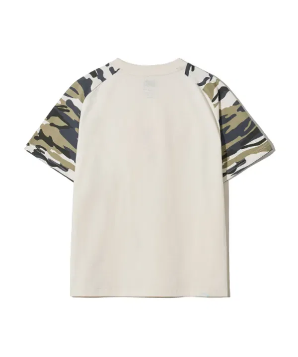 Футболка с камуфляжным принтом Kids Camo Tag Tee, Brown Breath Kids, кремовый — фото 3