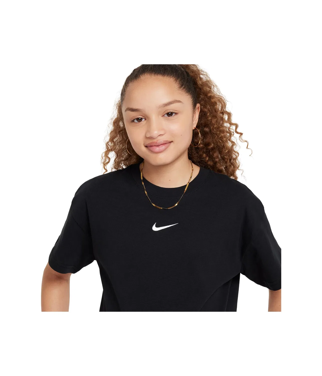 Спортивная базовая футболка (для маленьких и больших детей) Nike Kids, Black — фото 4