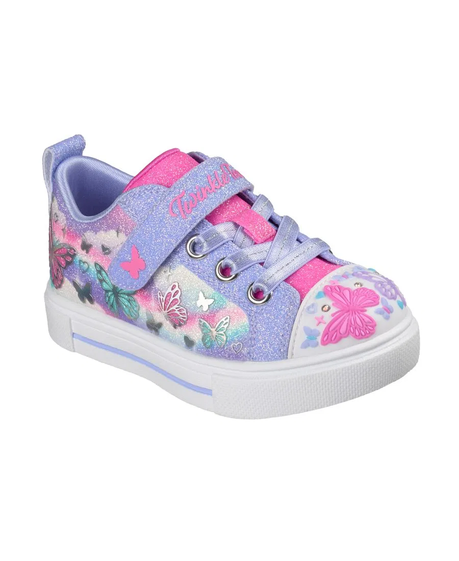 Кроссовки с подсветкой Twinkle Sparks - Butterfly Sky Skechers, Lavender Multi