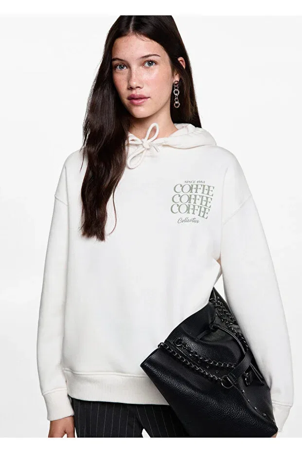 Детское худи для девочек с принтом Off-White Mango Woman, Off White — фото 3