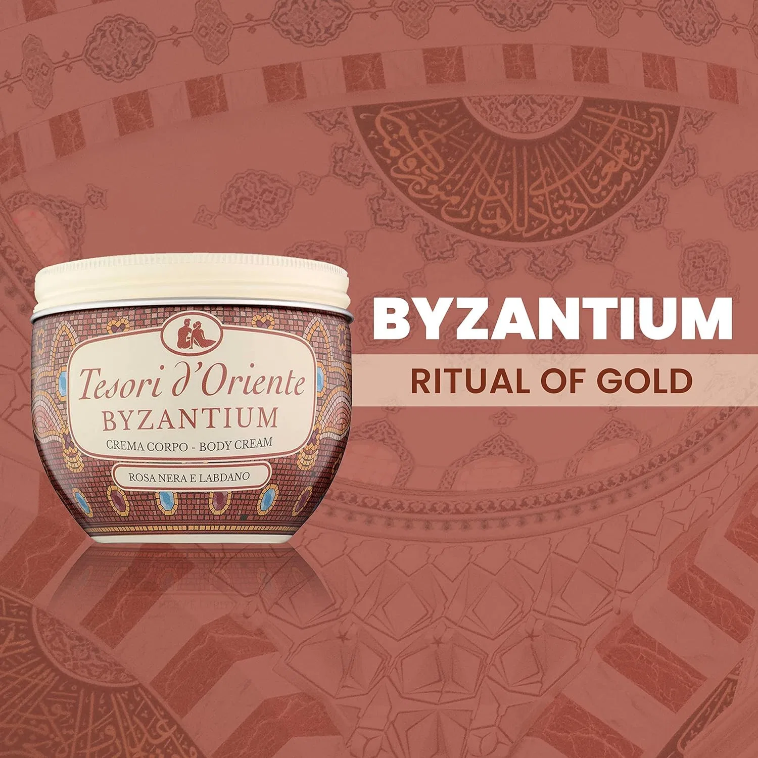 Крем для тела Black Rose and Labdanum Felce Azzurra, 300 мл + тальк 100 г — фото 2