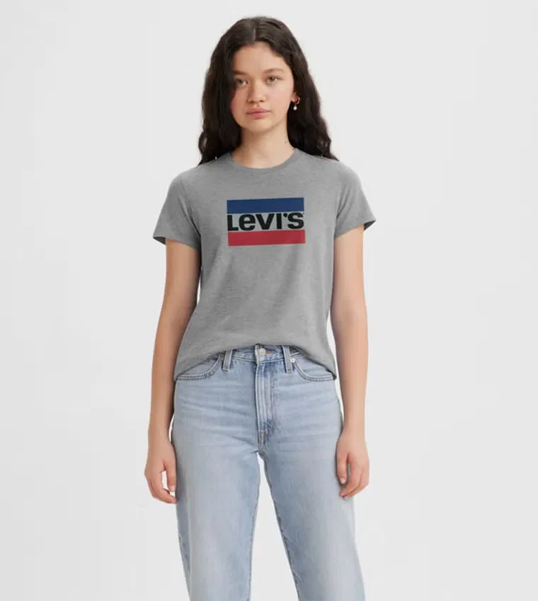 Футболка классическая с логотипом Levi'S, серая