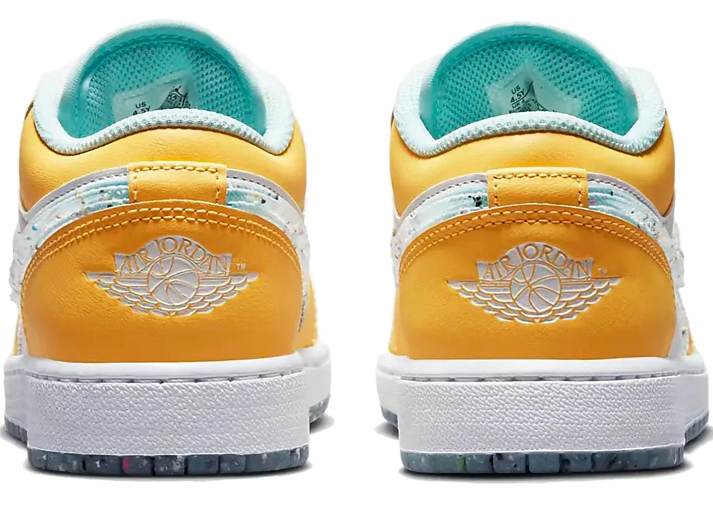Детские кроссовки Lifestyle Jordan 1 Low SE Jordan, Citron Pulse/White/Action Green/Glacier Ice — фото 2