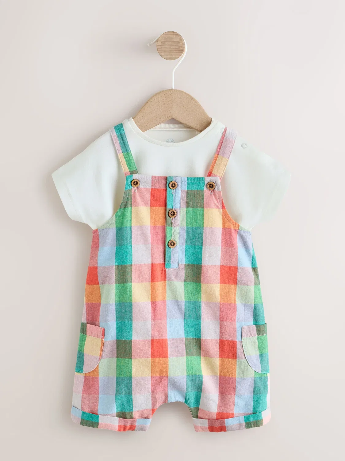 Комбинезон и боди, клетка, Bright Multi Colour Check Next
