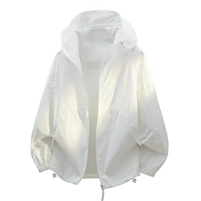 Детская ветровка с капюшоном реглан UV Protection Tonlion, White