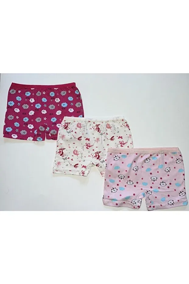 Детские боксерские шорты для мальчиков с принтом Gümüş, Pink White Rose Dry