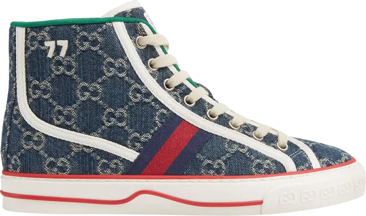 Кроссовки Gucci Wmns Tennis 1977 High Denim, синий