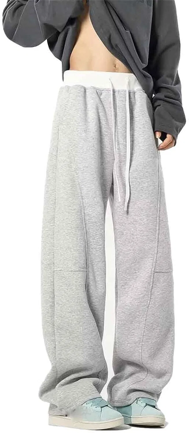 Мужские свободные спортивные штаны с прямыми штанинами, модель Baggy Sweatpants, серый
