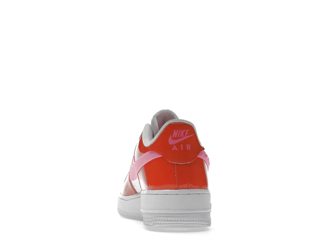 Детские кроссовки для мальчиков и девочек с принтом Nike Air Force 1 Low Nike, Picante Red/Pink Spell/White — фото 4