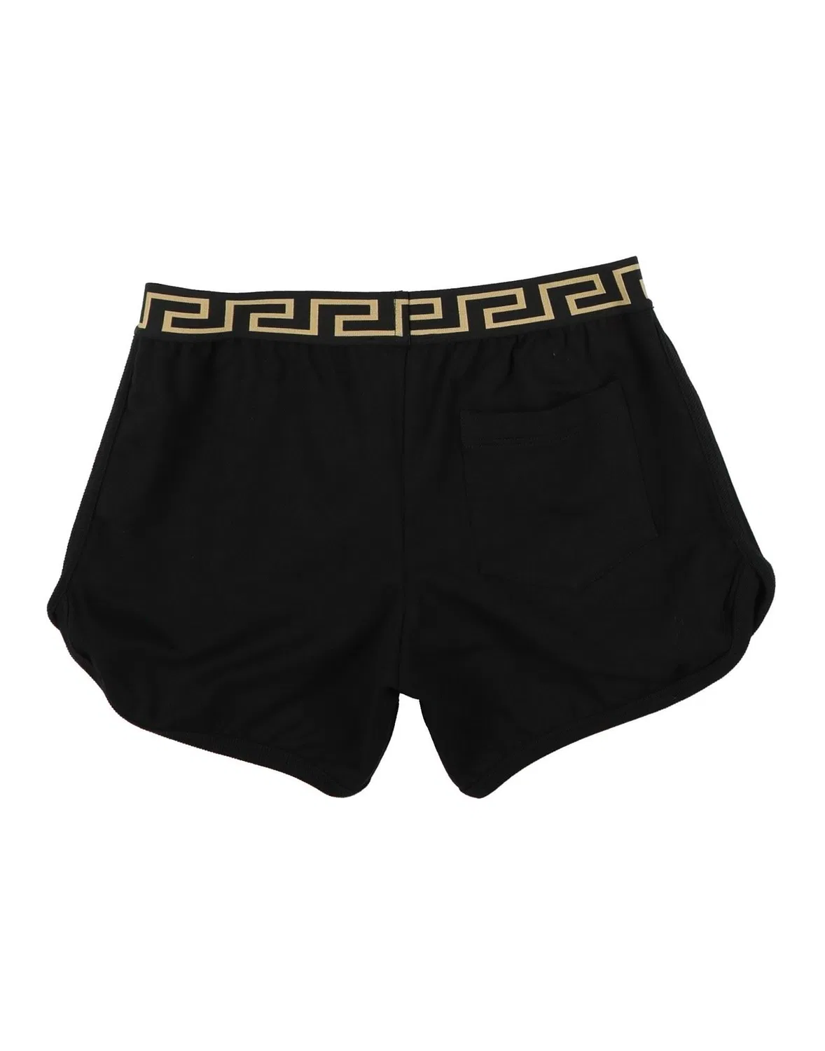 Детские шорты для девочек из футера с вышитым логотипом Versace Young, черный — фото 2