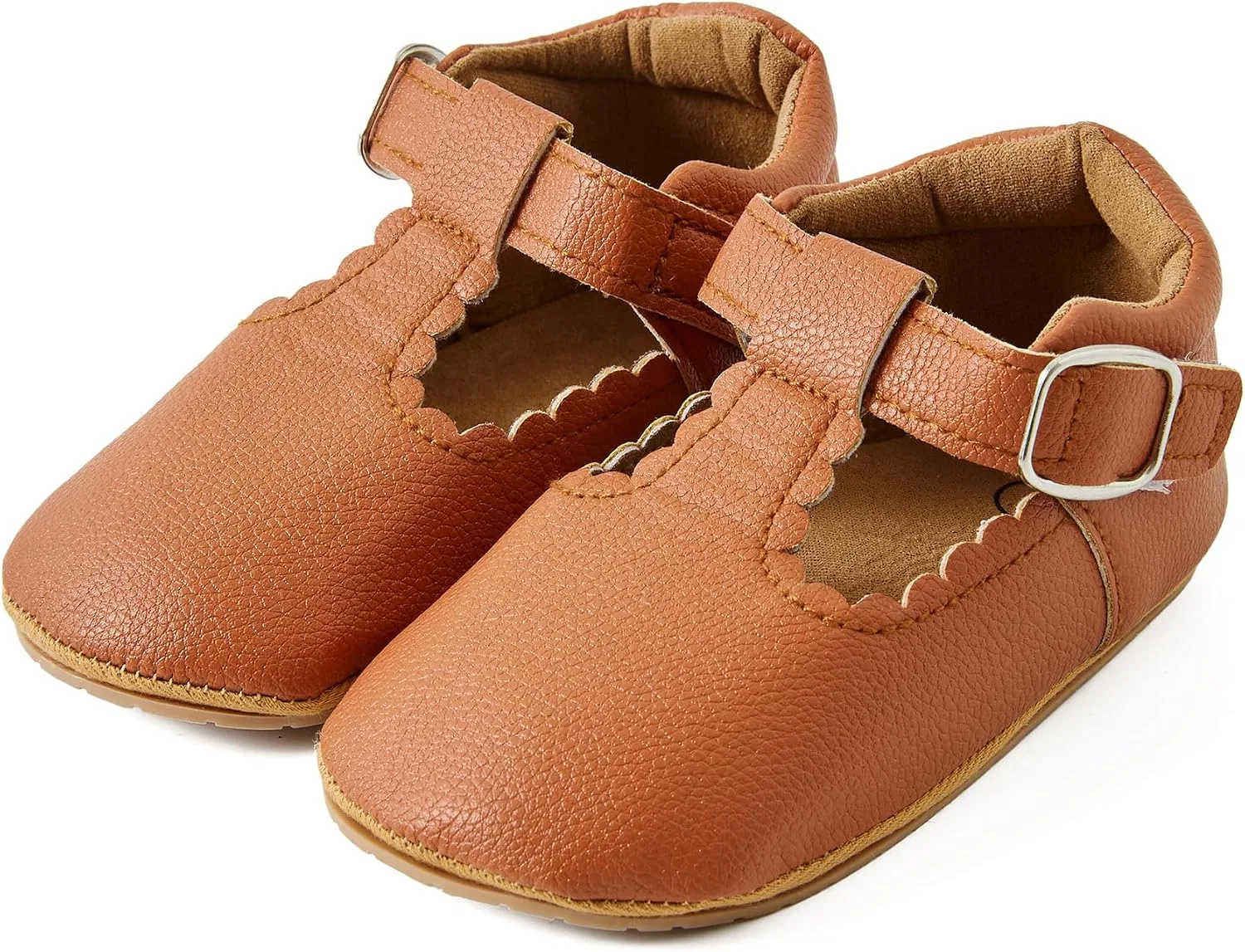 Детские кожаные мокасины для девочек с принтом JOYEBUY, Brown