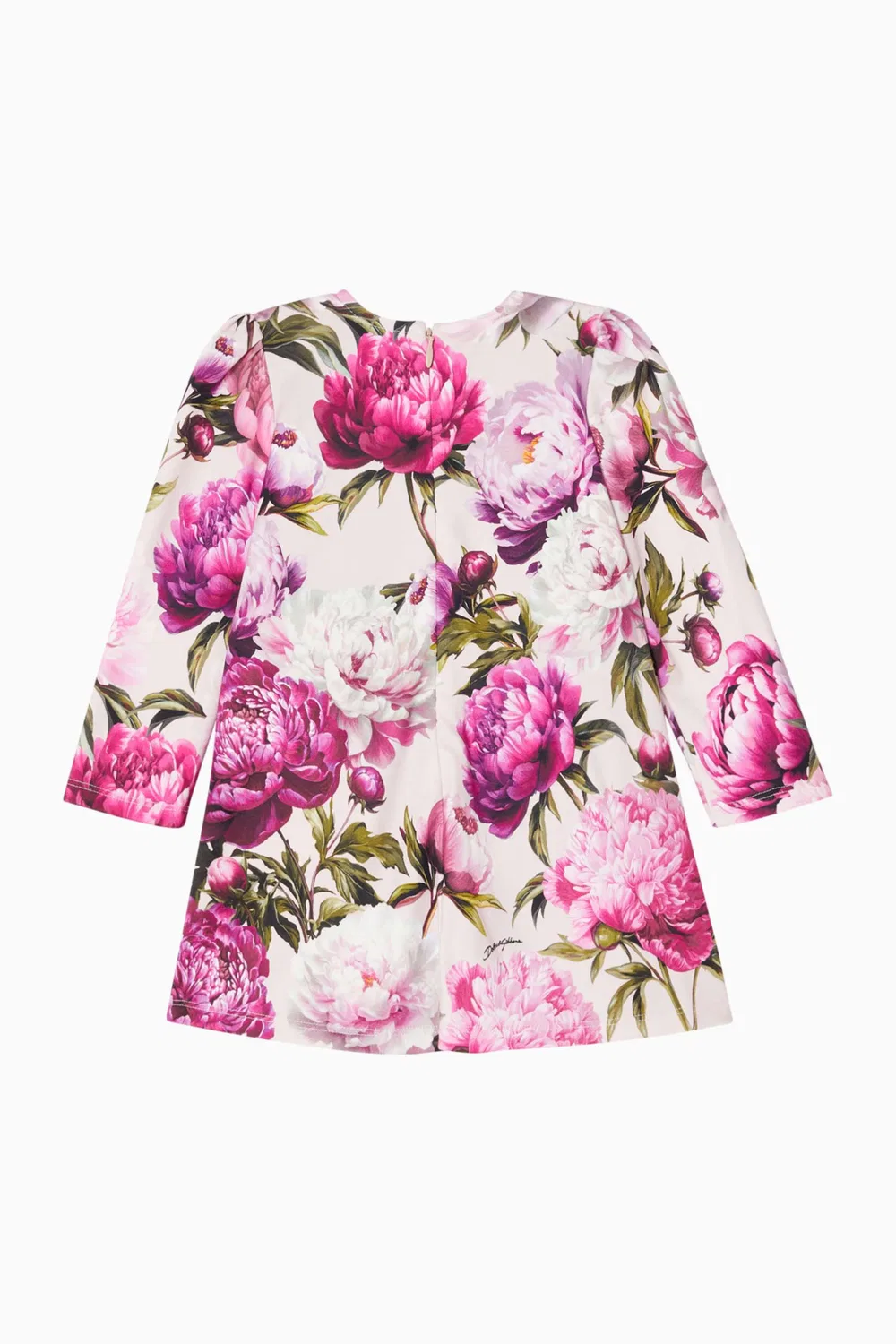 Комплект платье и ползунки с принтом пионов хлопковый Dolce & Gabbana — фото 3