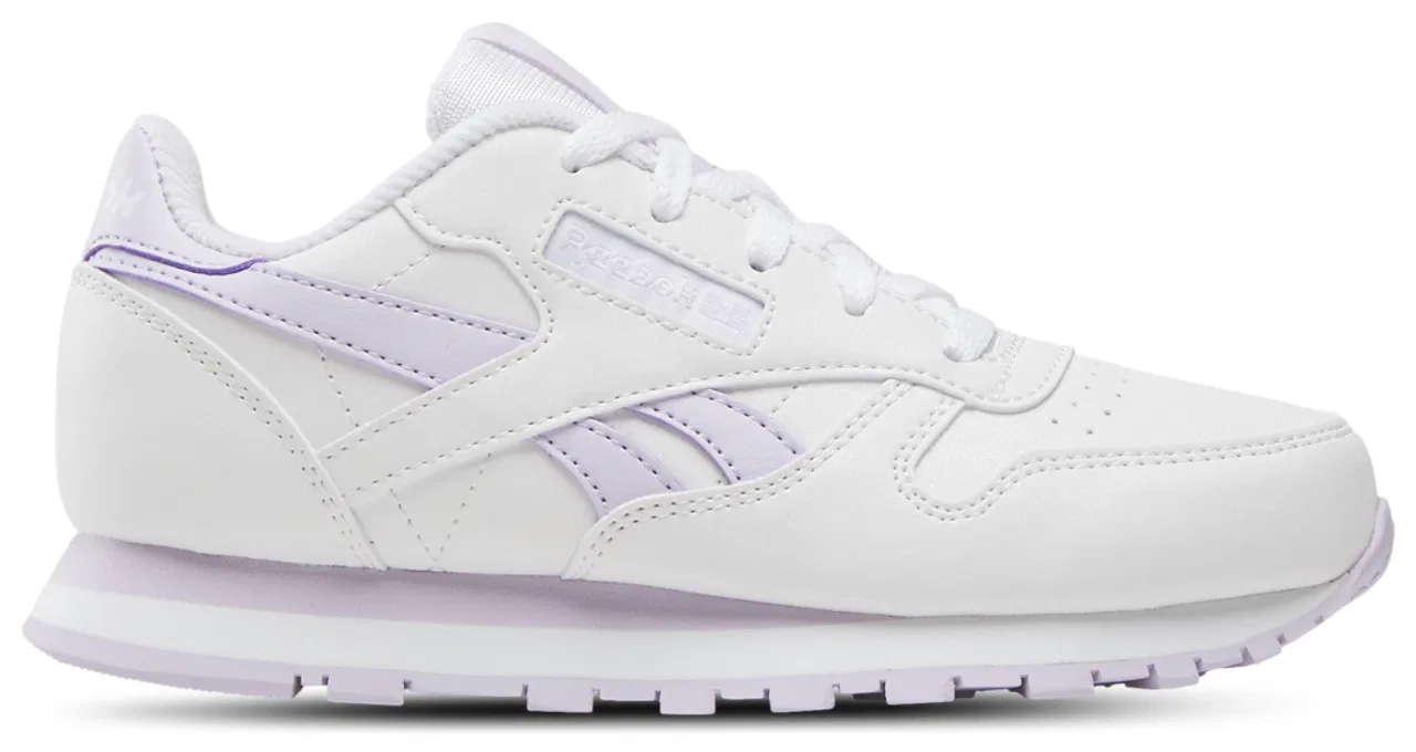 Кроссовки для девочек Classic Leather Reebok, цвет White/Digital Gleam
