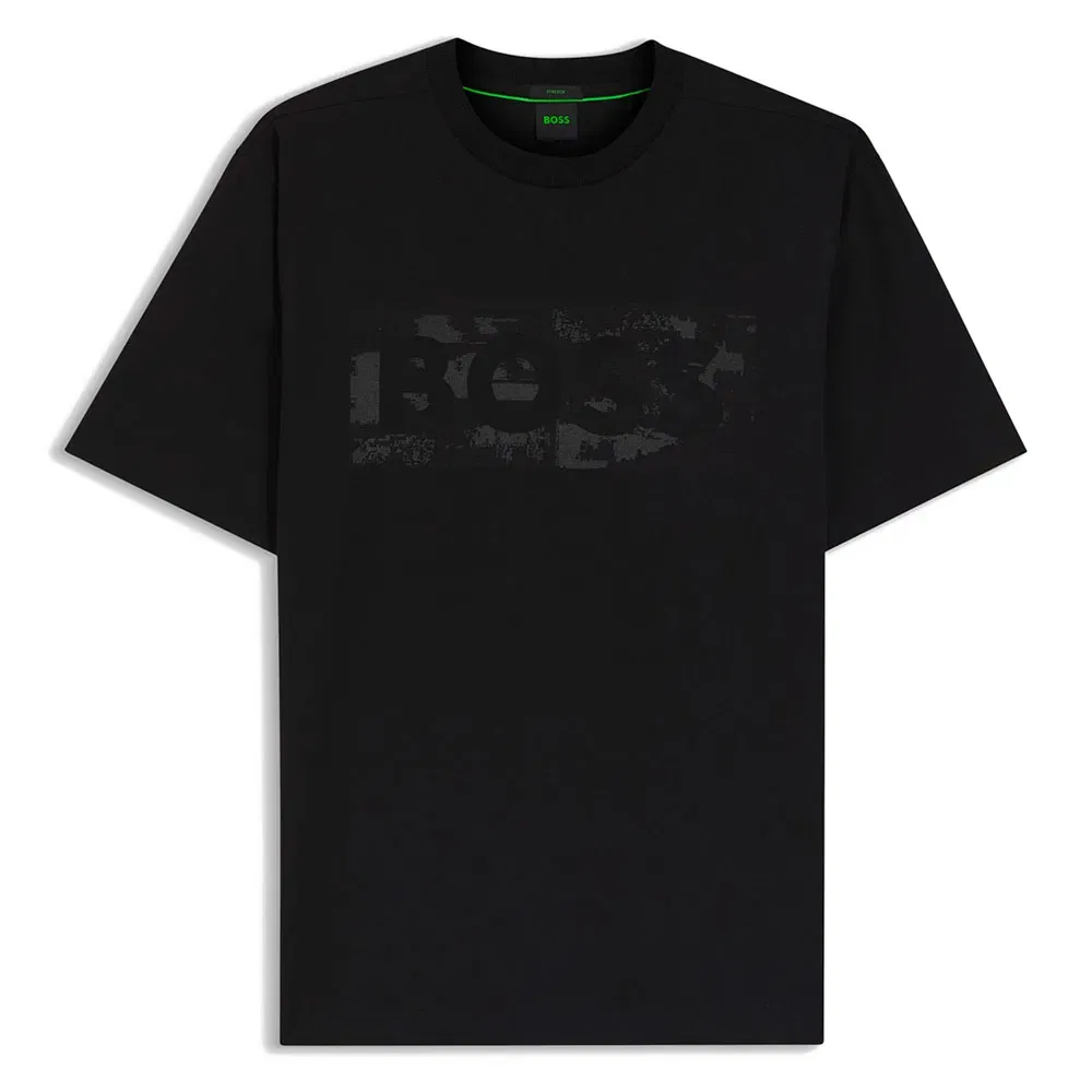 Футболка с коротким рукавом BOSS Globe Logopattern, черный