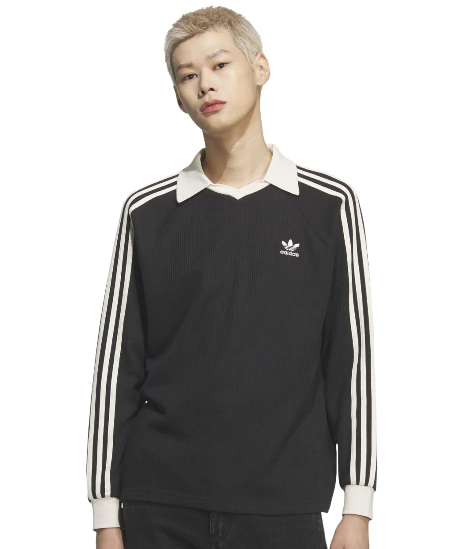 Поло с длинным рукавом и вафельной текстурой от Adidas / Adidas Waffle Long Sleeve Polo [SP]