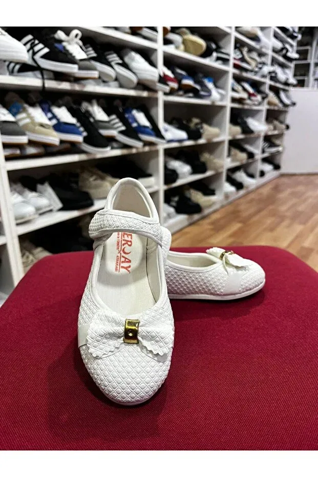 Детские балетки для девочек с ортопедической стелькой Emin Kundura, White — фото 2