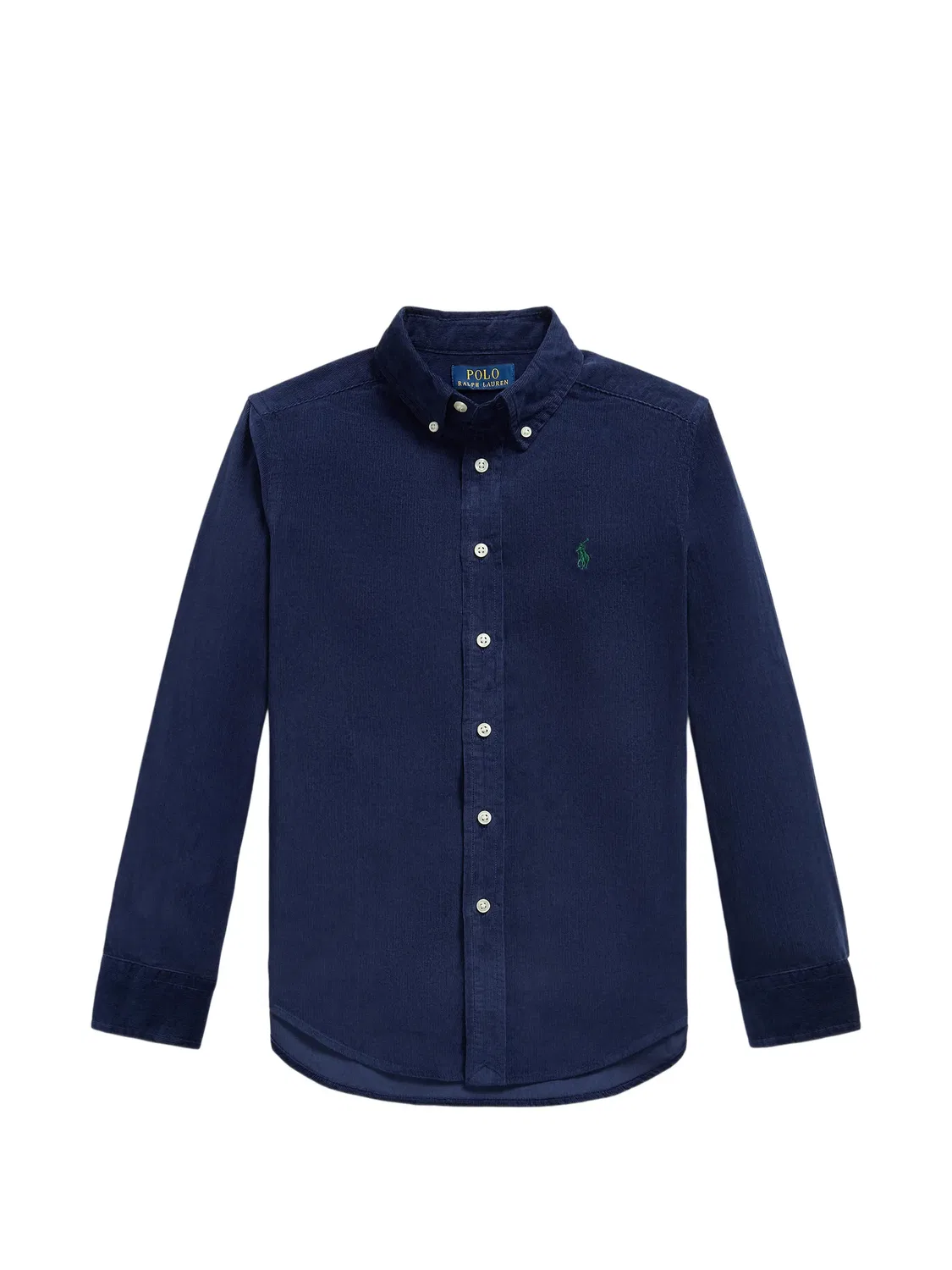 Рубашка из хлопкового вельвета синяя Polo Ralph Lauren, синий