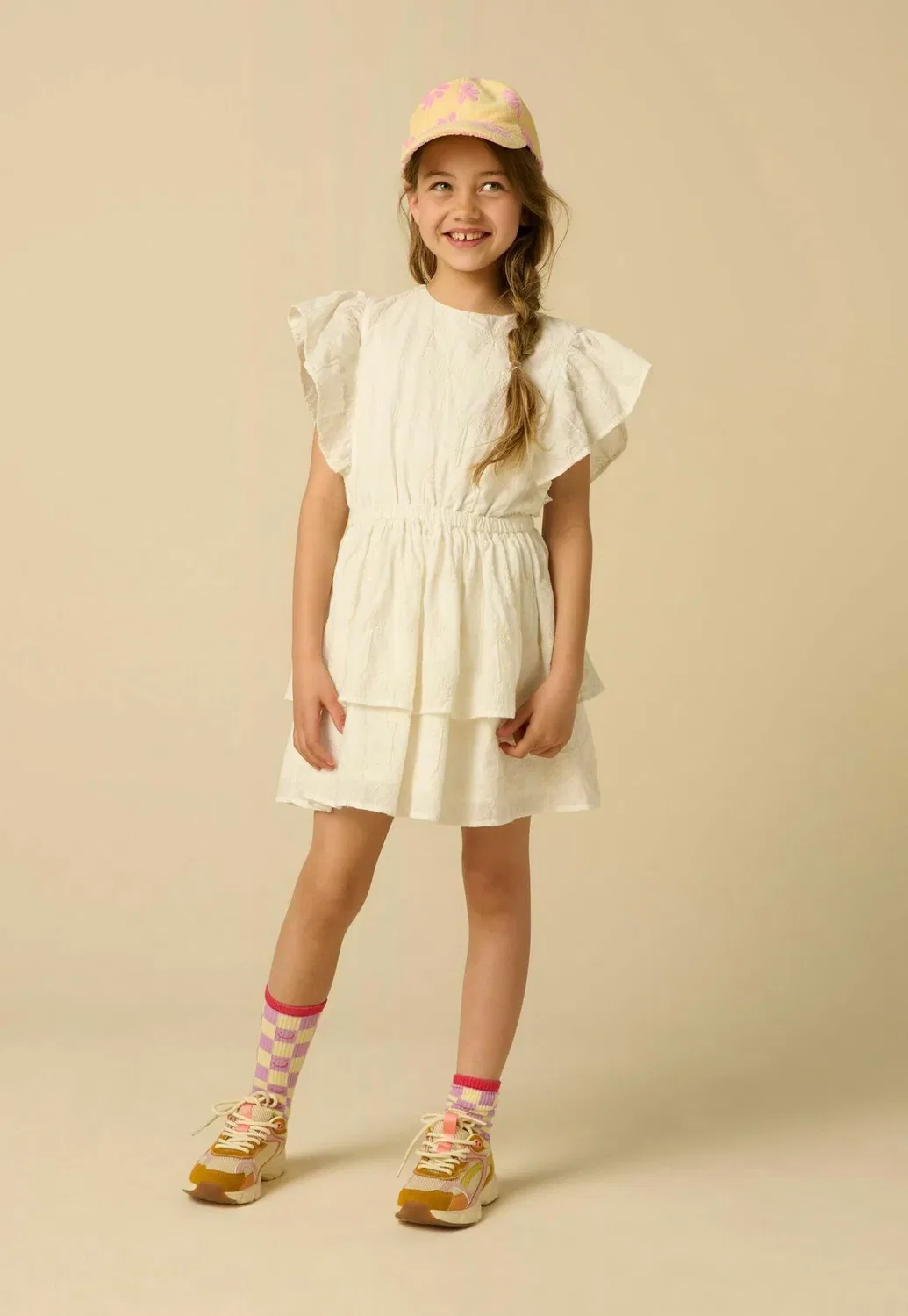Kleid mitstickerei-details - гельб - дневное платье Sissy-Boy, Weiß