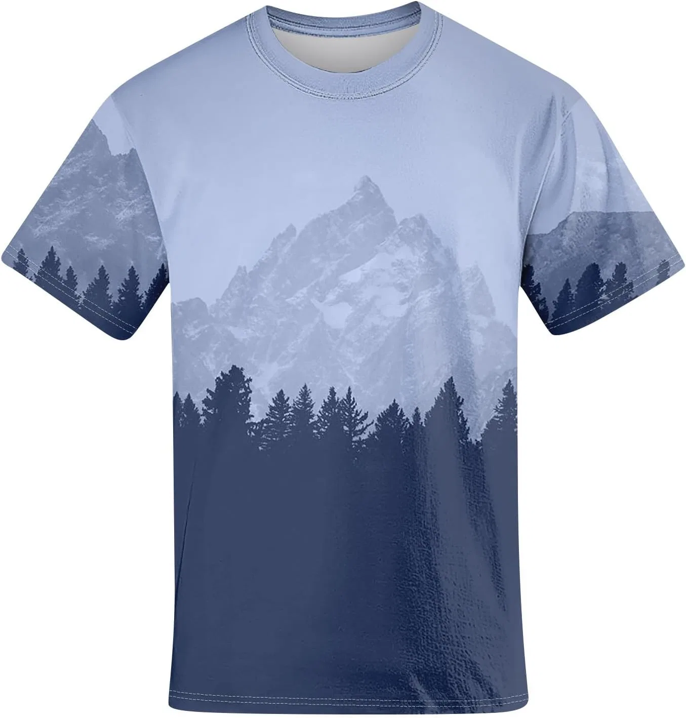 Мужская атлетическая футболка с коротким рукавом Basic, Blue — фото 4