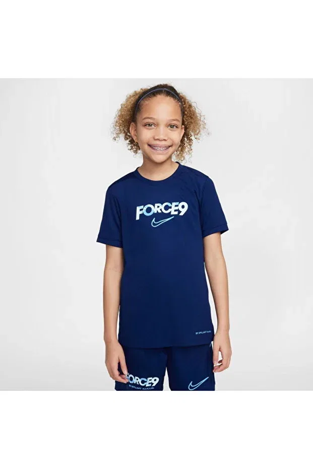 Детская футболка для девочек с коротким рукавом Erling Haaland Dri-Fit Academy 25 Top SS Kids Nike, Navy Blue