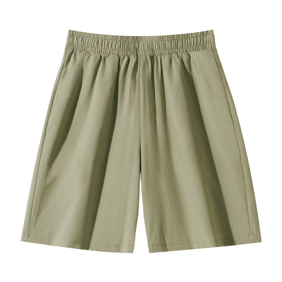 Детские шорты повседневные тонкие MINISO, Grass Gray Green (Y Tone) Smile Pants Logo — фото 3