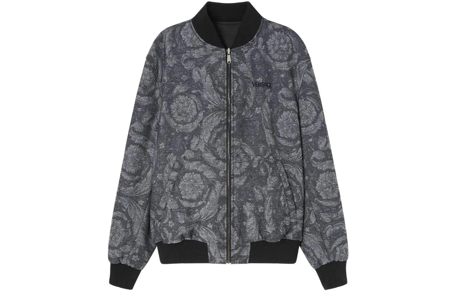 Мужская куртка-бомбер с вышитым логотипом VERSACE, Gray
