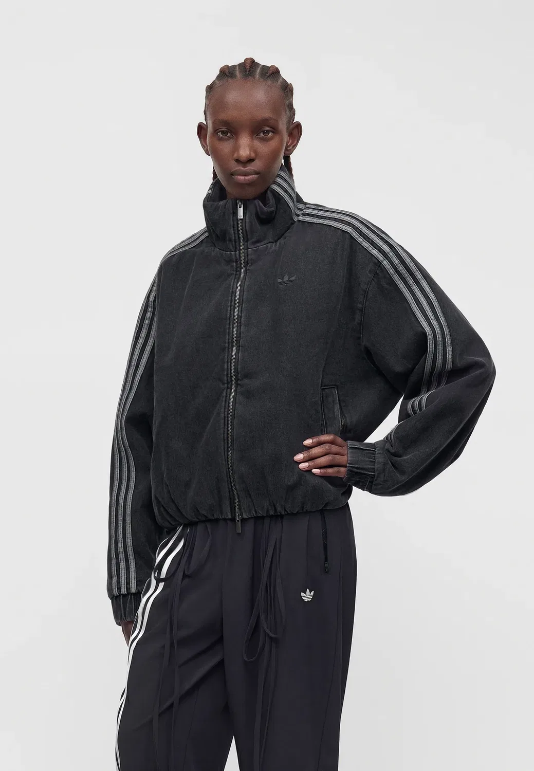 Firebird - джинсовая куртка Adidas Originals, Black Denim — фото 4