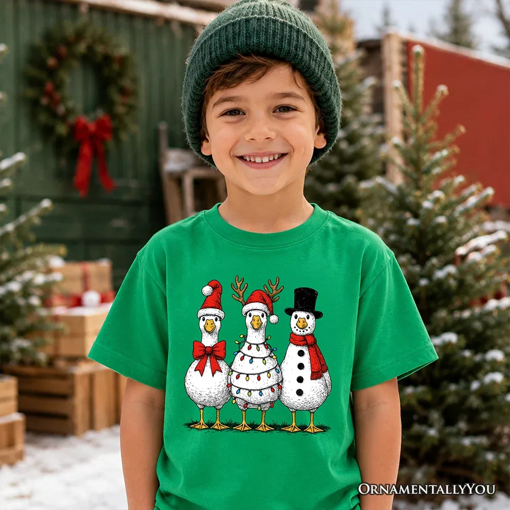 Детская футболка с принтом Silly Goose Vintage Christmas Graphic Tee OrnamentallyYou, темно-синий — фото 2