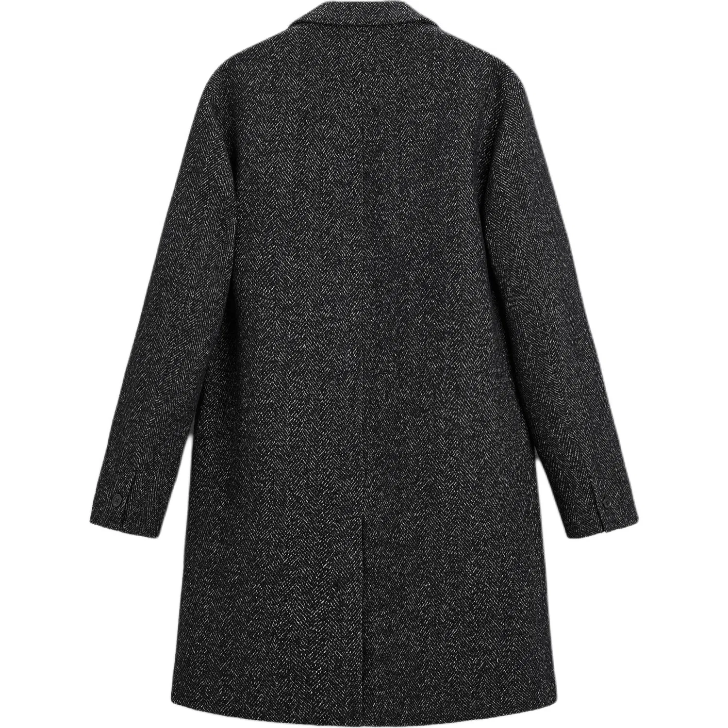 Мужское пальто с лацканами прямого кроя Gray ZARA, Серый — фото 3
