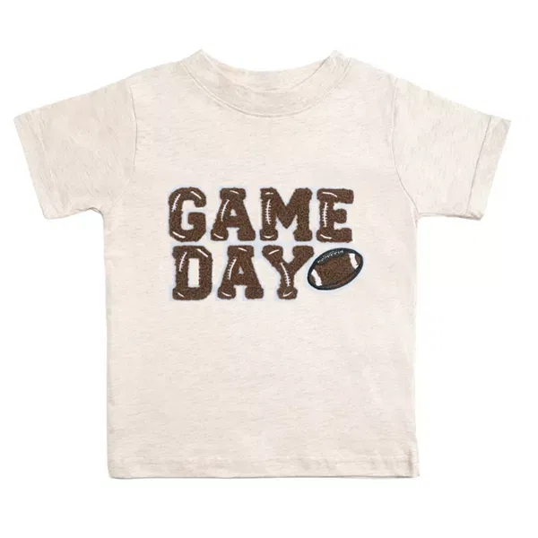 Детская футболка для мальчиков с коротким рукавом Game Day Patch Sweet Wink, Natural Heather