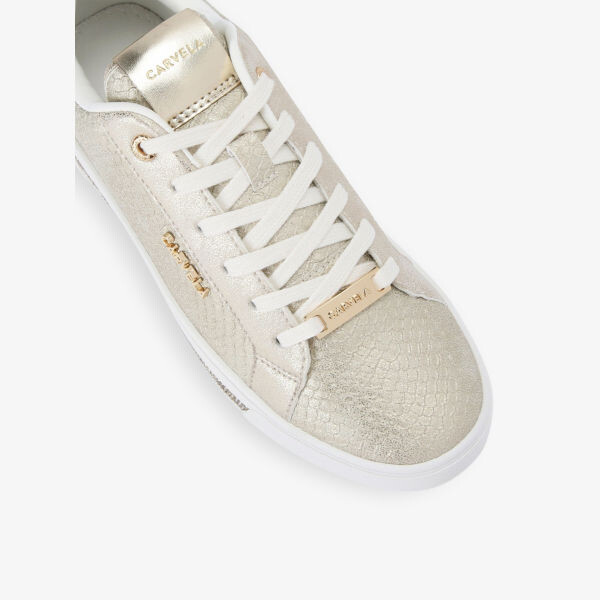 Кроссовки из искусственной кожи с логотипом Diamond Carvela, золотой — фото 3