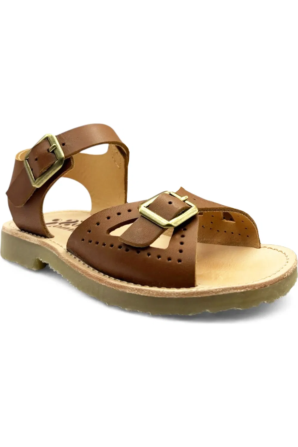 Детские сандалии с бабочкой Pearl Young Soles, Chestnut Brown