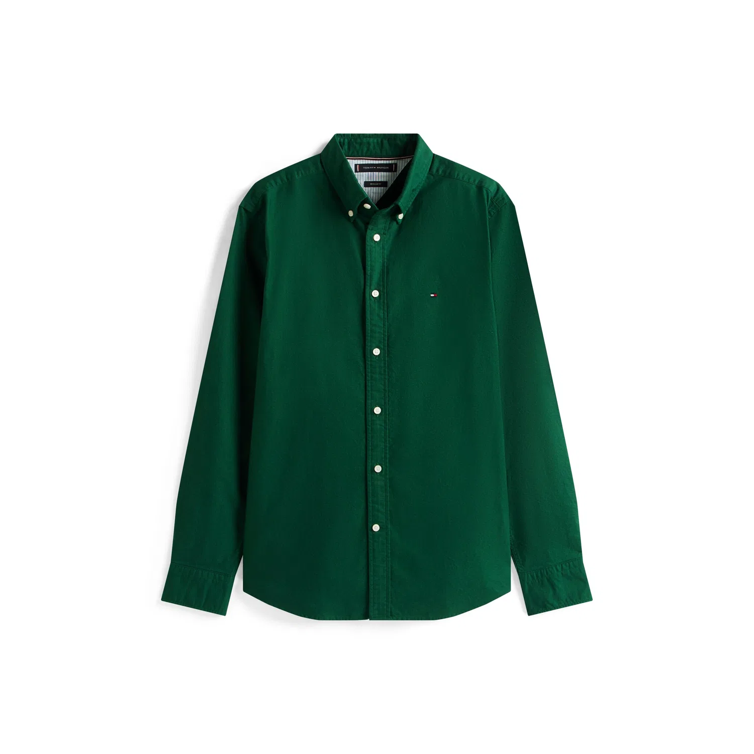 Мужская повседневная рубашка с длинным рукавом Tommy Hilfiger, Ornamental Green — фото 4