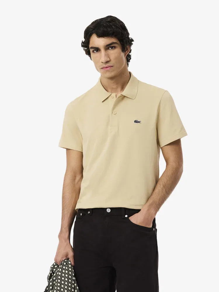 Футболка поло с коротким рукавом Basic Ottoman LACOSTE, Beige