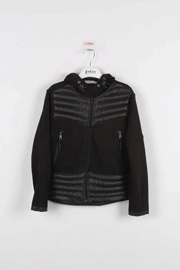 Детская куртка пуховик с капюшоном Incity, Black