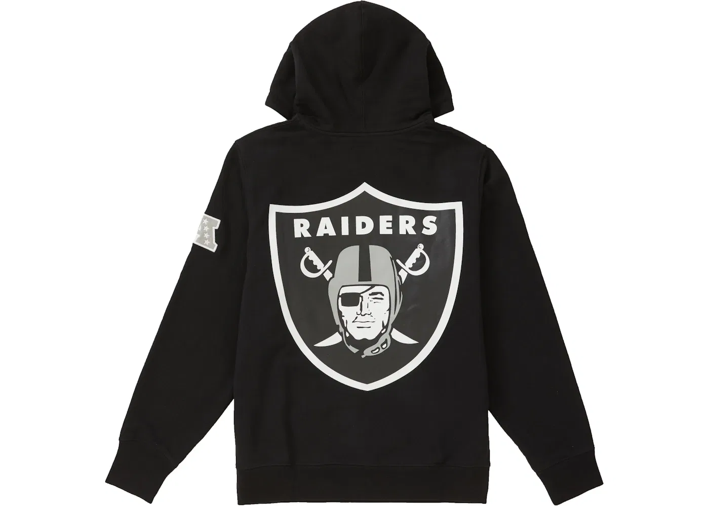 Мужская худи с принтом Supreme NFL x Raiders '47 Hooded Sweatshirt Supreme, Black — фото 2
