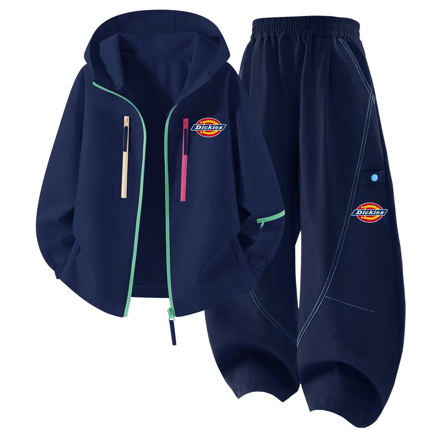 Детский спортивный комплект с капюшоном Dickies, Silicone Standard K Dawn White/Silicone Standard K Right Middle Mysterious Blue — фото 3