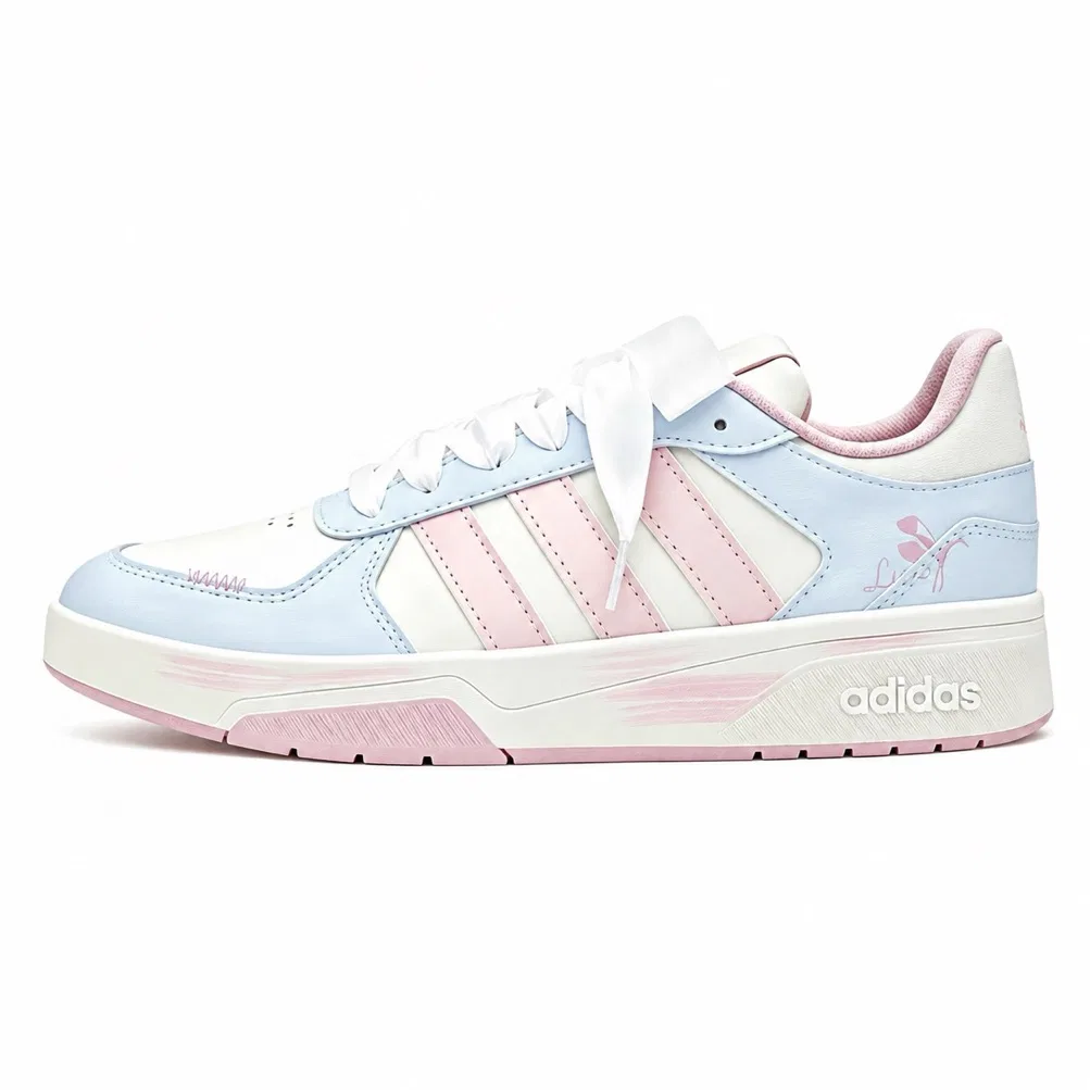 Детские скейтборд-кроссовки с низким верхом COURTBEAT, Adidas, Blue White — фото 3