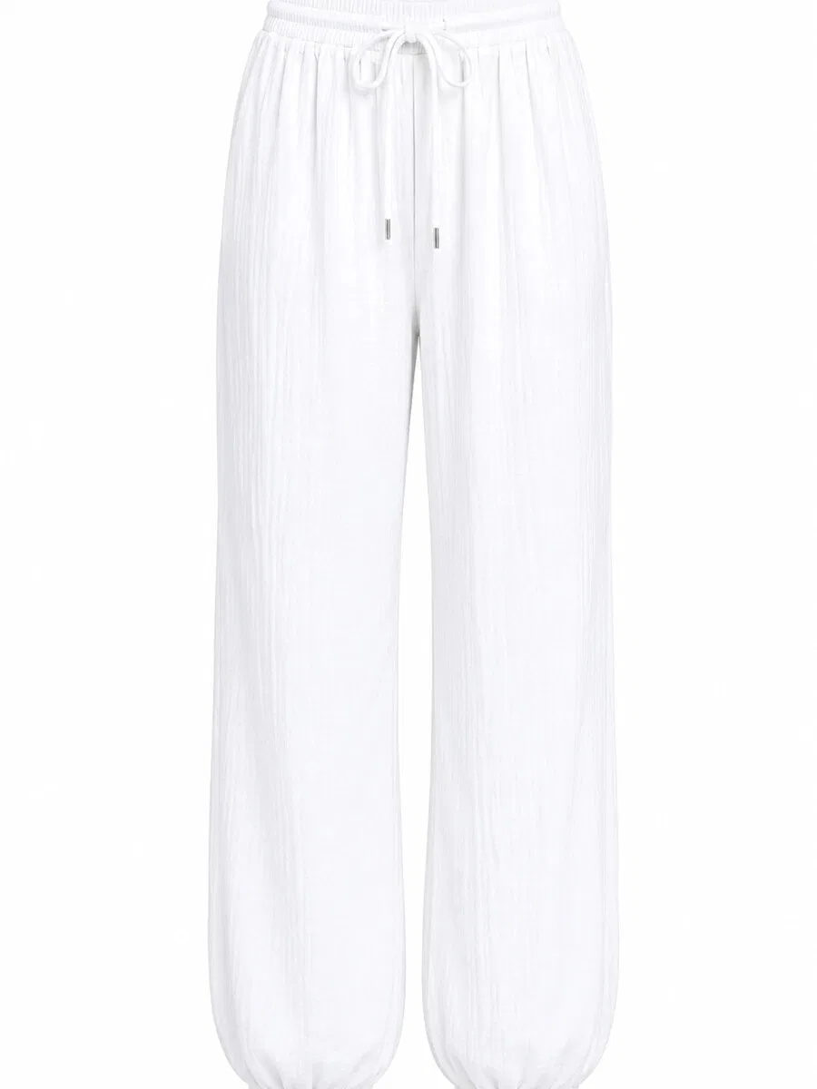 Брюки Worldclassca Regular Pants 'Damen Musselin Hose Sommer' белого цвета — фото 2
