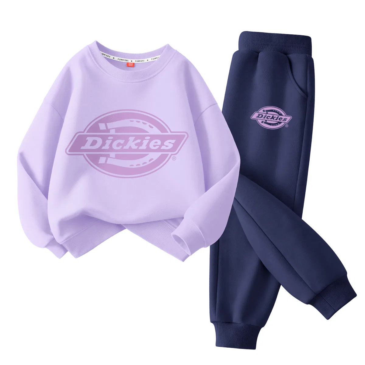 Детский спортивный комплект из двух лонгсливов с принтом Negative Label, Dickies, S Negative Label Taro Purple+S Negative Label K Navy Blue