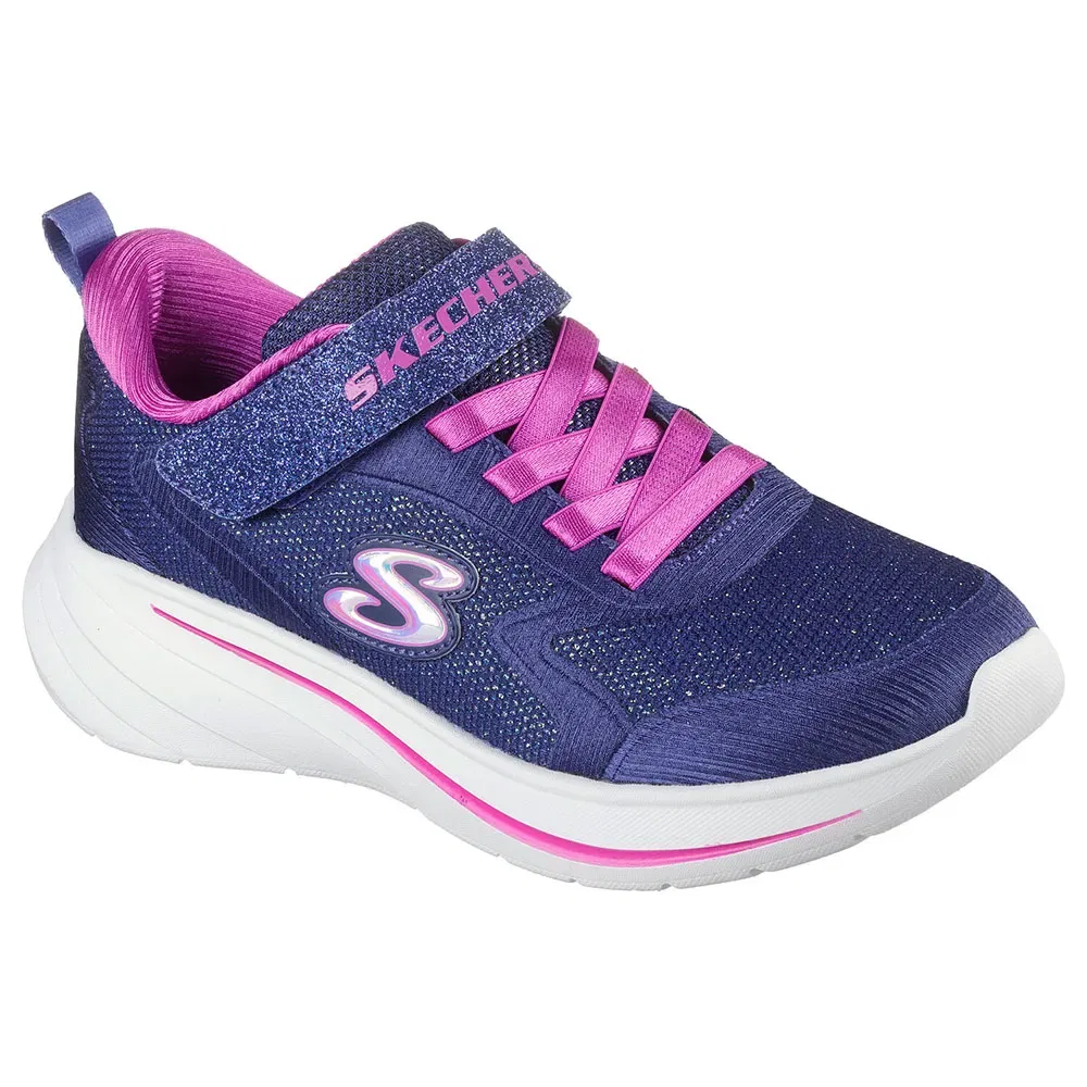 Детские кроссовки для девочек с блестящим верхом Wave 92 Skechers, Blue