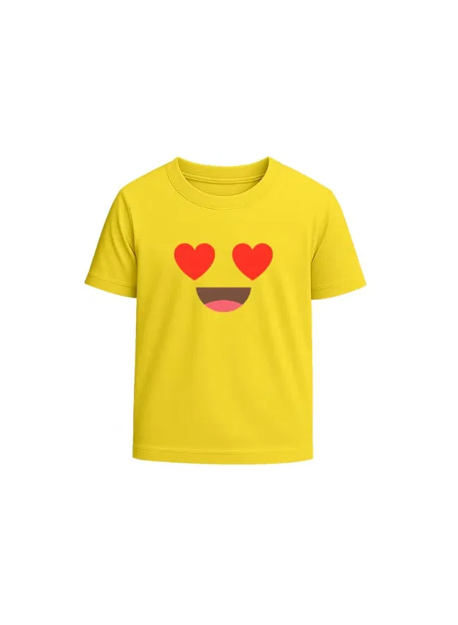 Футболка с принтом смайлика детская унисекс с коротким рукавом Printshop4Me, желтый