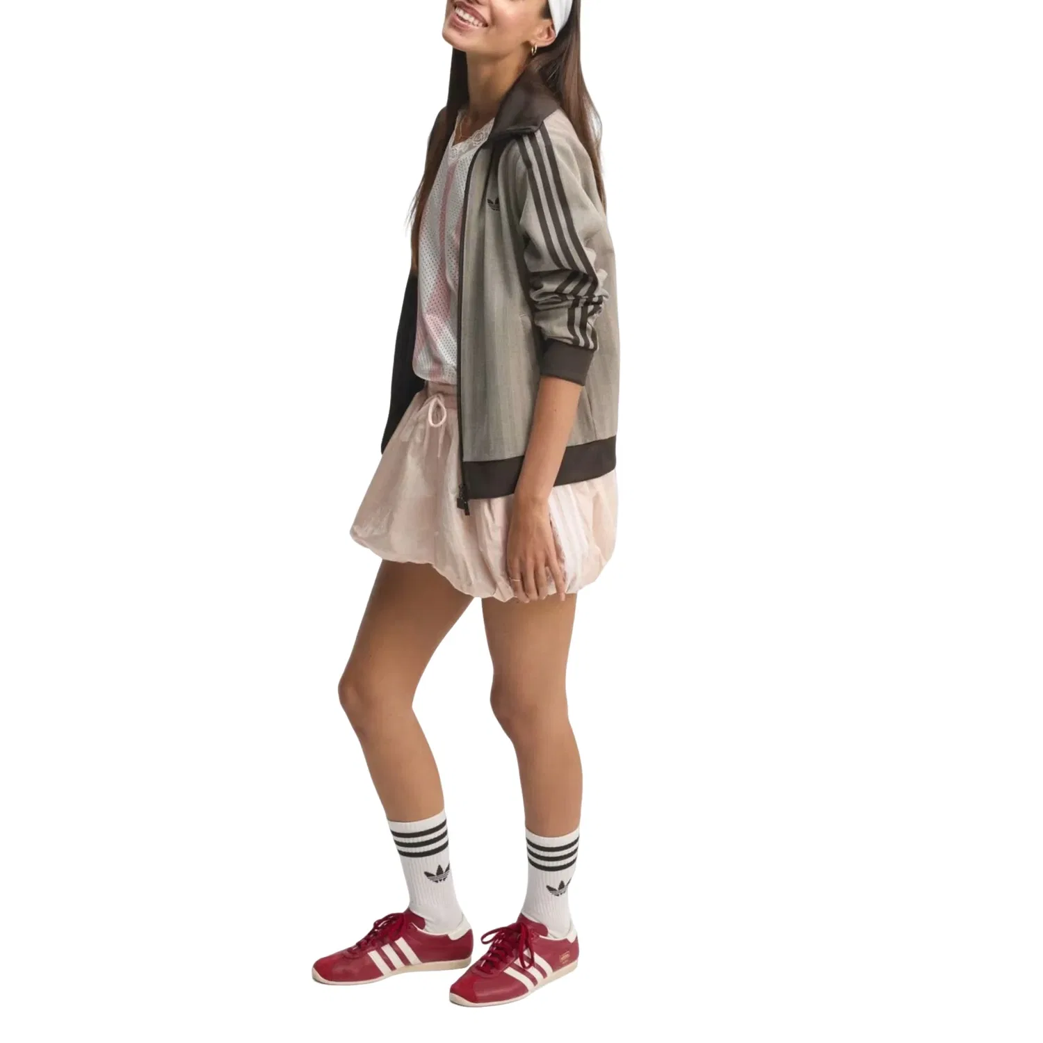 Женская куртка Track Top OG Tweed Jacket Asia Sizing 'Light Brown' adidas, Light Brown — фото 3