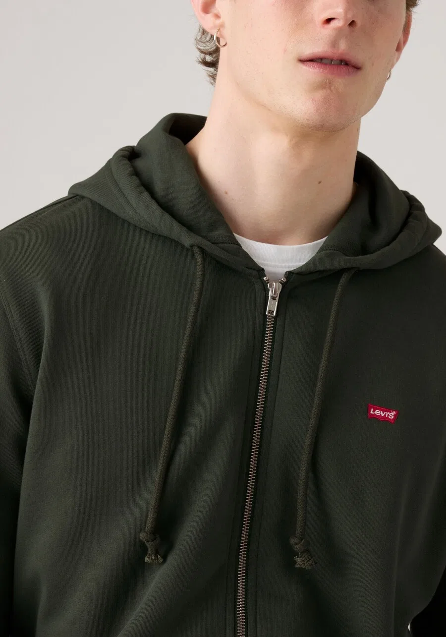 Худи на молнии LEVI'S 'The Original' темно-зеленого цвета — фото 4